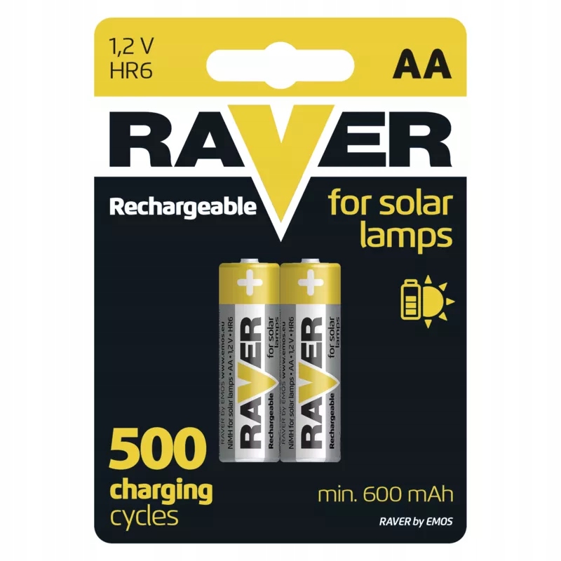 

Baterie akumulator NiMH Raver Solar Aa (R6) 2 szt.