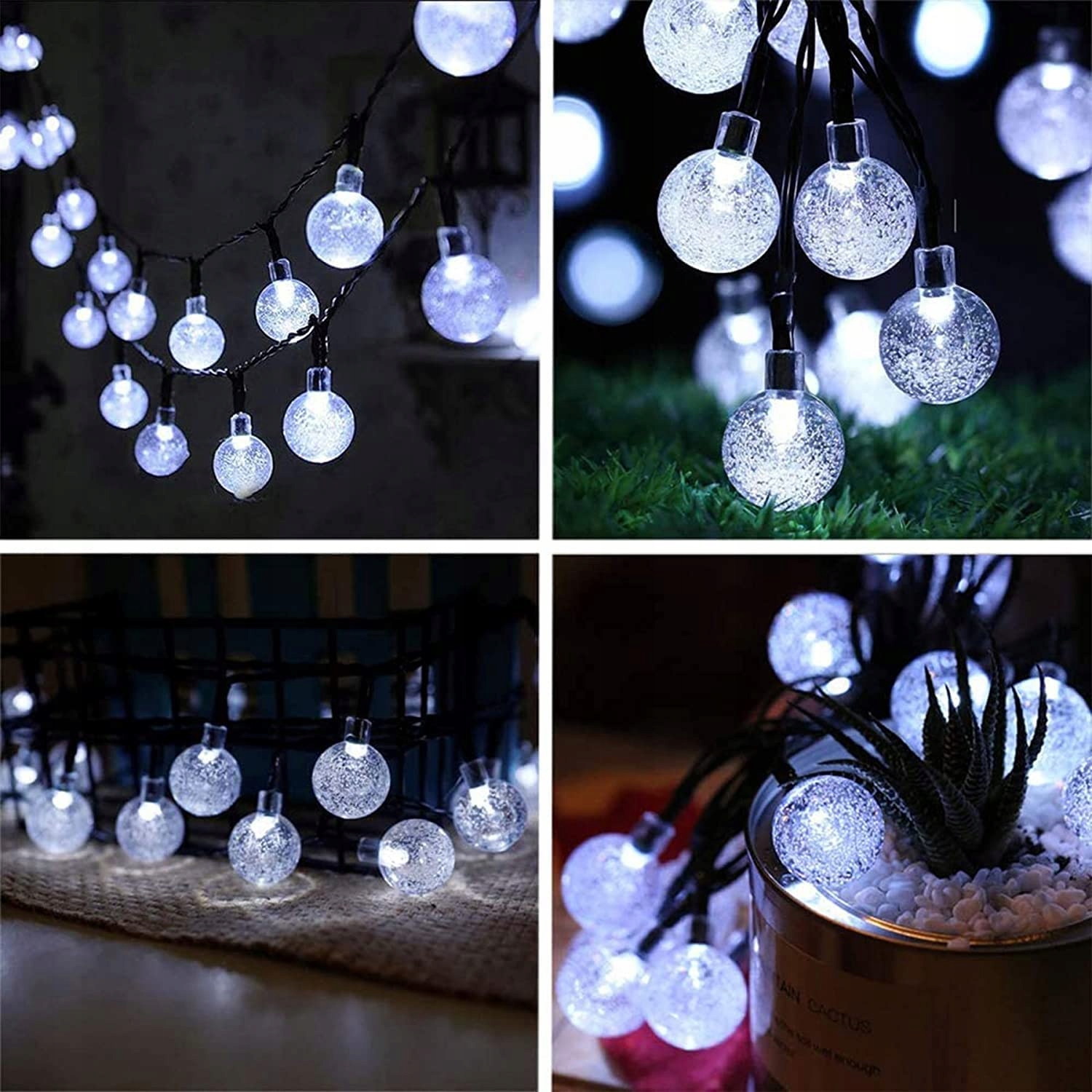 LEZONIC Solarna Girlanda Zewnętrzna 50 LED 7M IP65 Do Ogrodu i Imprez — miniatura 4