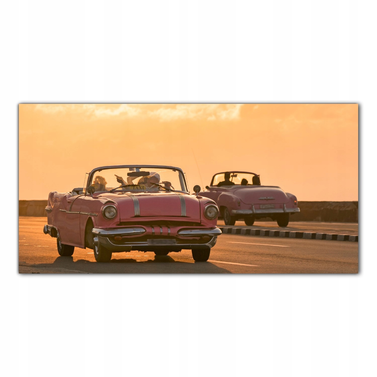 

Hartowany Obraz Szklany Vintage Auta Hawana 140x70