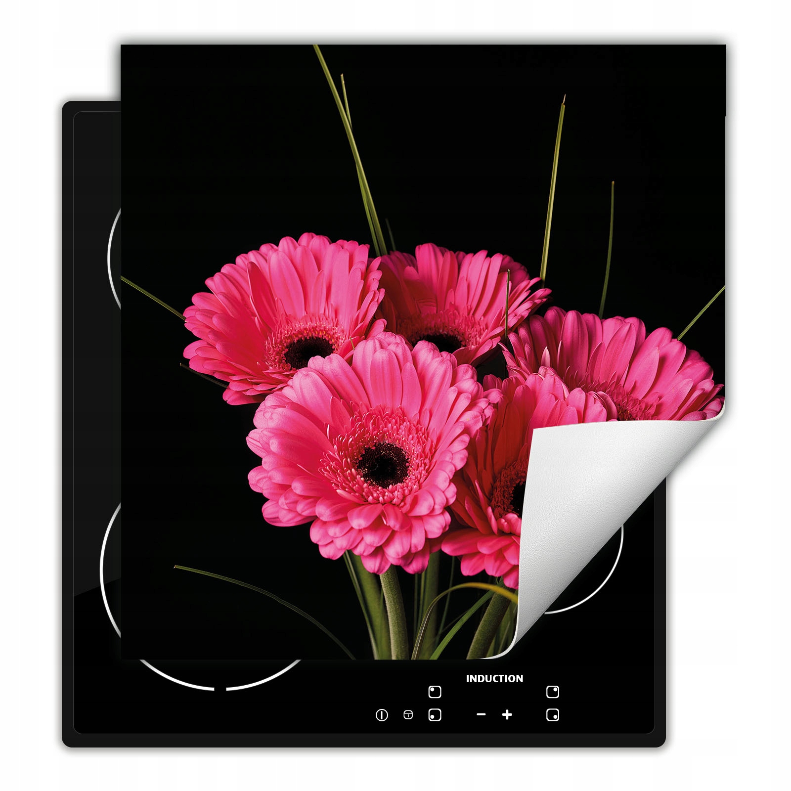 MATA OCHRONNA NA KUCHENKĘ TO WIĘCEJ MIEJSCA 60x52 czarna - bukiet Stan opakowania oryginalne