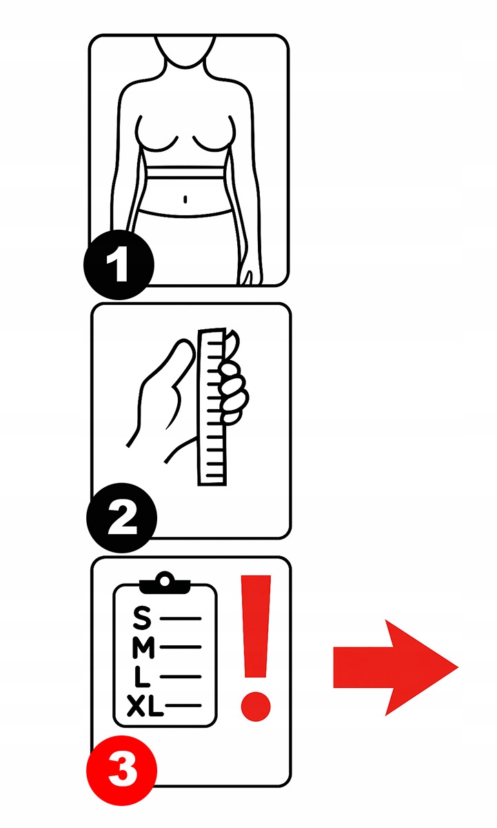 Oryginalny diagram pomiaru obwodu pod biustem