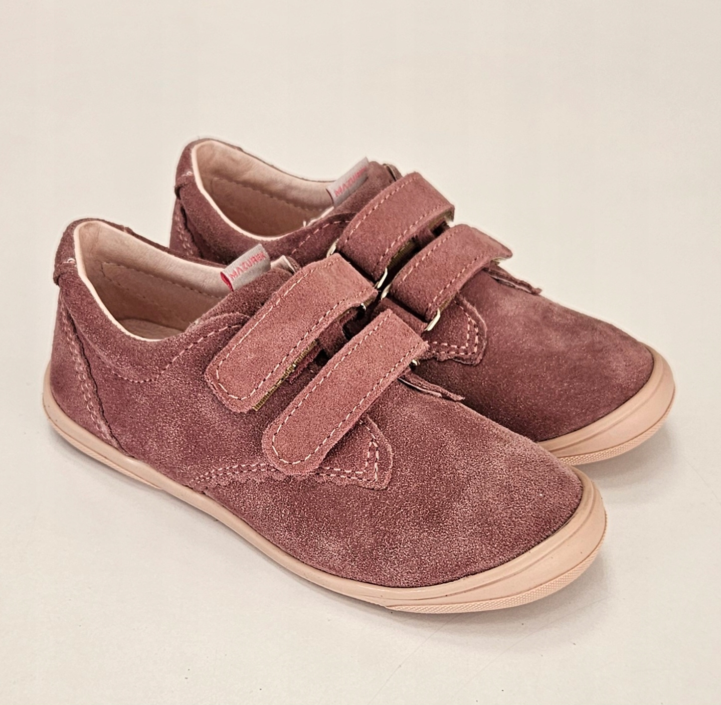 Mazurek Półbuty ze skóry naturalnej 1327 Dusty Rose r.26