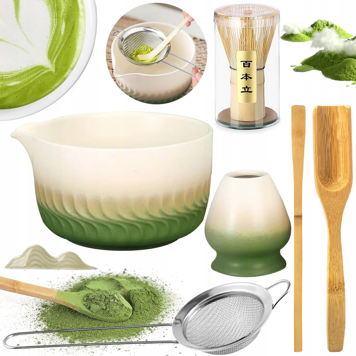Zestaw Prezentowy Do Herbaty Matcha Zestaw Mioteł Matcha Z Trzepaczką