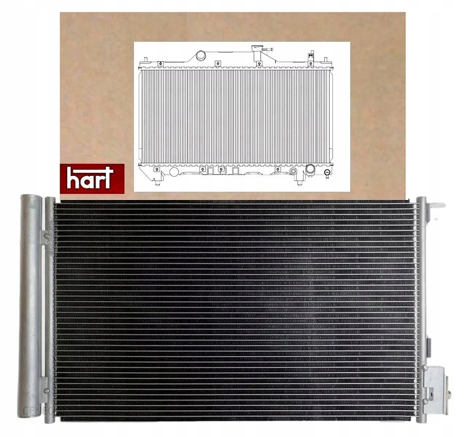 Hart 606 000 конденсатор, радиатор кондиционера