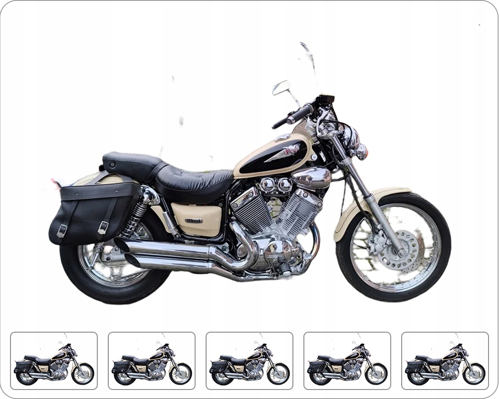 Samolepky Na Motocykl Juula Pro Yamaha Virago 535 1999 Černá Krémová