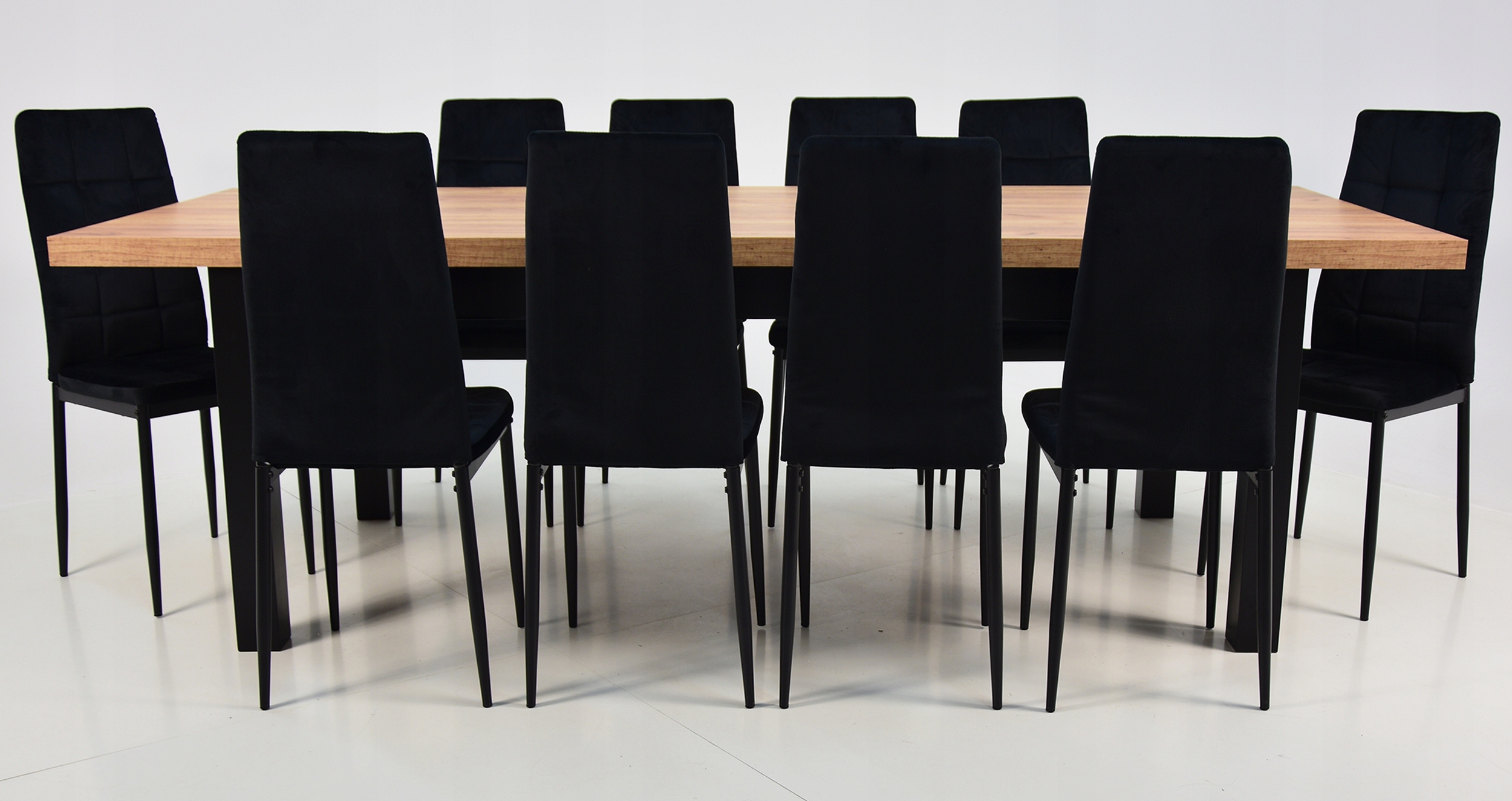 TAPICEROWANE KRZESŁA 10 sztuk i stół 3m DĄB CRAFT Marka Grande Meble