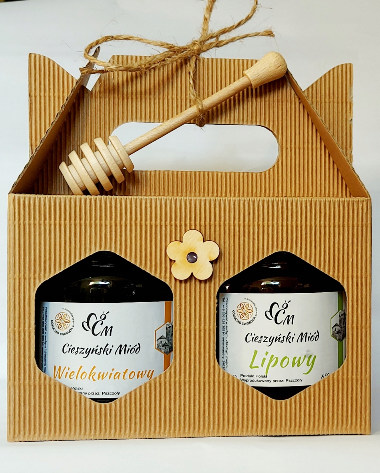 Levně Dárkový koš ke Dni učitelů, sada medů 2x650g naběračka Dárek