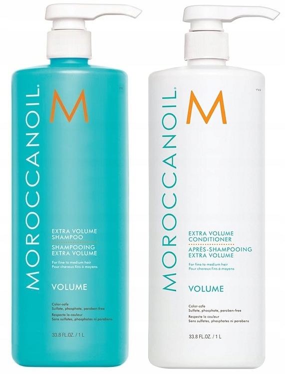 Moroccanoil Extra Volume Zestaw: Szampon 1000ml Odżywka 1000ml