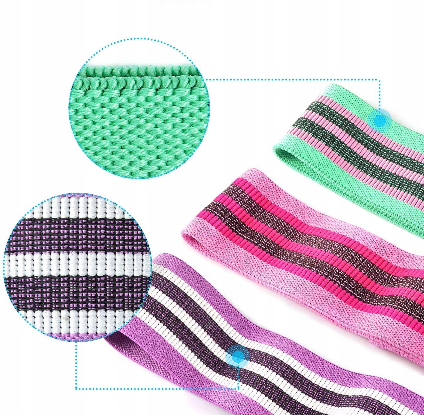 ZESTAW 3 GUMY OPOROWE TAŚMY MATERIAŁOWE DO ĆWICZEŃ Liczba sztuk w zestawie 3