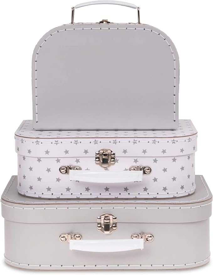 Kartonové úložné boxy, sada 3 kusů k narozeninám, svatba