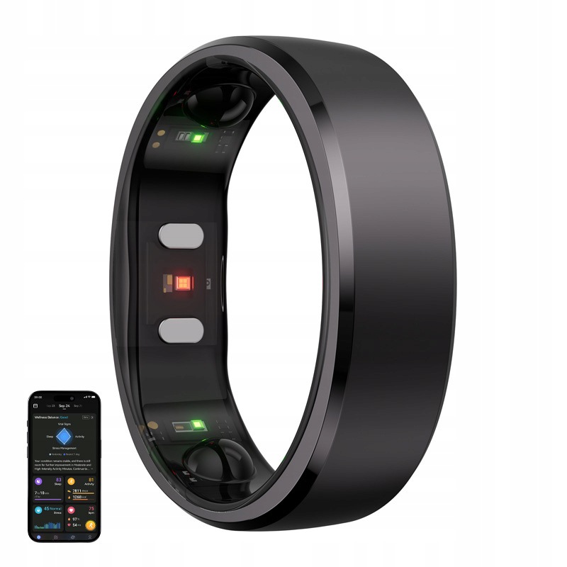 Smartring Ringconn Gen 2 velikost 9 (černý)