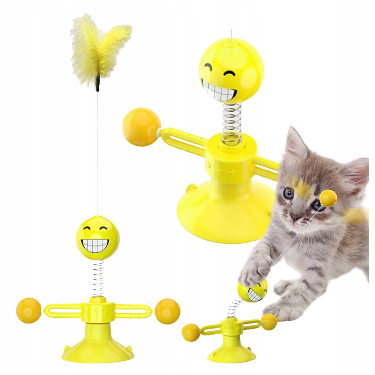 Levně Hračka Pro Kočky Interaktivní S Peřím Pro Samostatnou Hru Smil