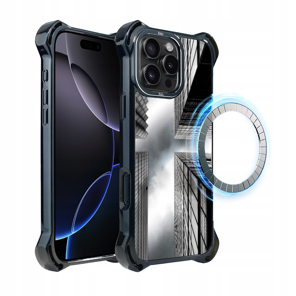 Pouzdro pro iPhone 16 Pro Ibizu DropGuard Ultra s MagSafe, Mrakodrapy