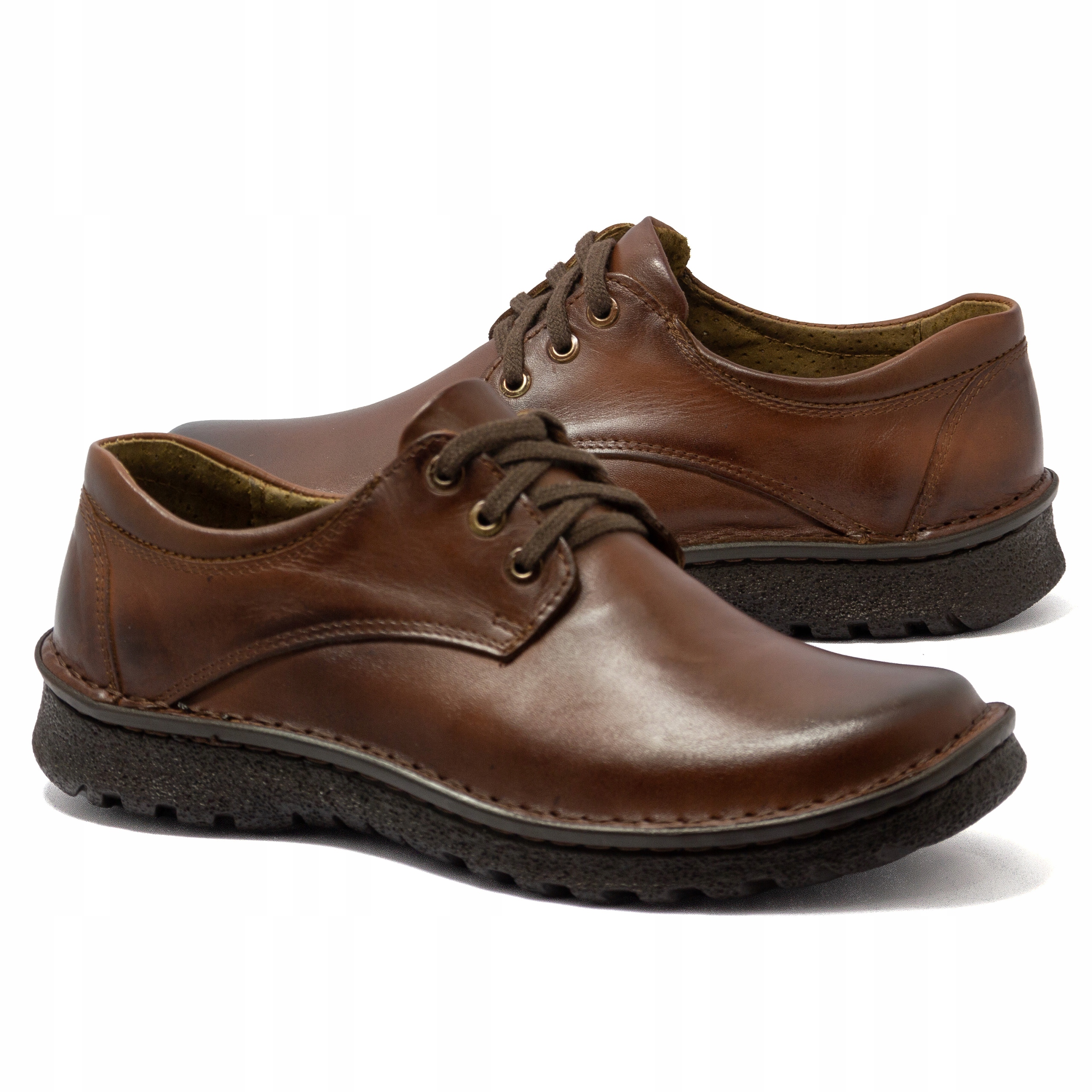 Buty męskie SZEROKIE skóra polskie 257 br 43 Rozmiar 43