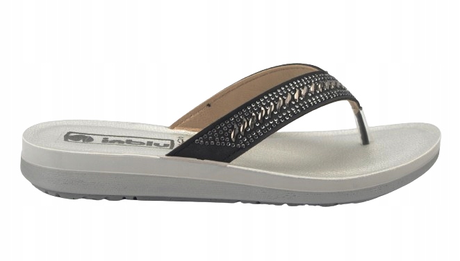 INBLU JAPONKI KLAPKI DAMSKIE SANDAŁY ZO-01 ŁADNE WYGODNE CZARNE 36 Oryginalne opakowanie producenta pudełko