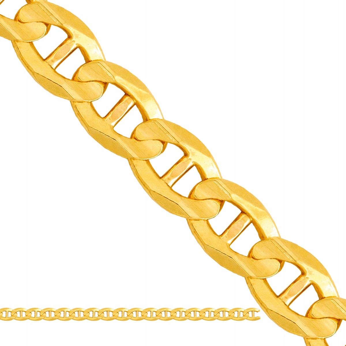 ŁAŃCUSZEK ZŁOTY MĘSKI PEŁNY 50 CM. pr.585 Płeć mężczyzna
