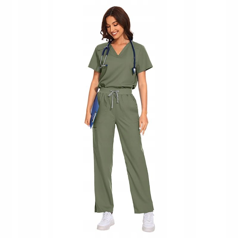 Komplet Medyczny Damski Scrub Uniform Model Vital Kolor Khaki, Rozmiar S