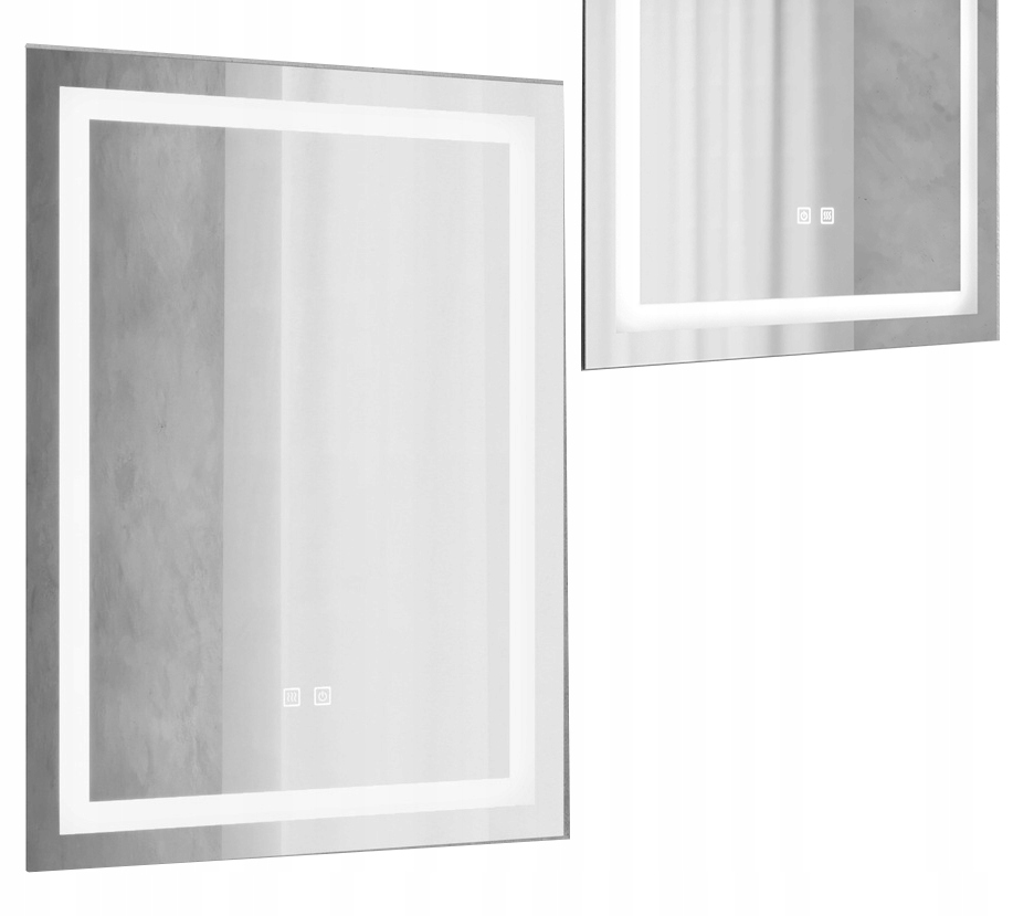 Obdĺžnikové, energeticky úsporné Led podsvietené zrkadlo 60x80 Vela