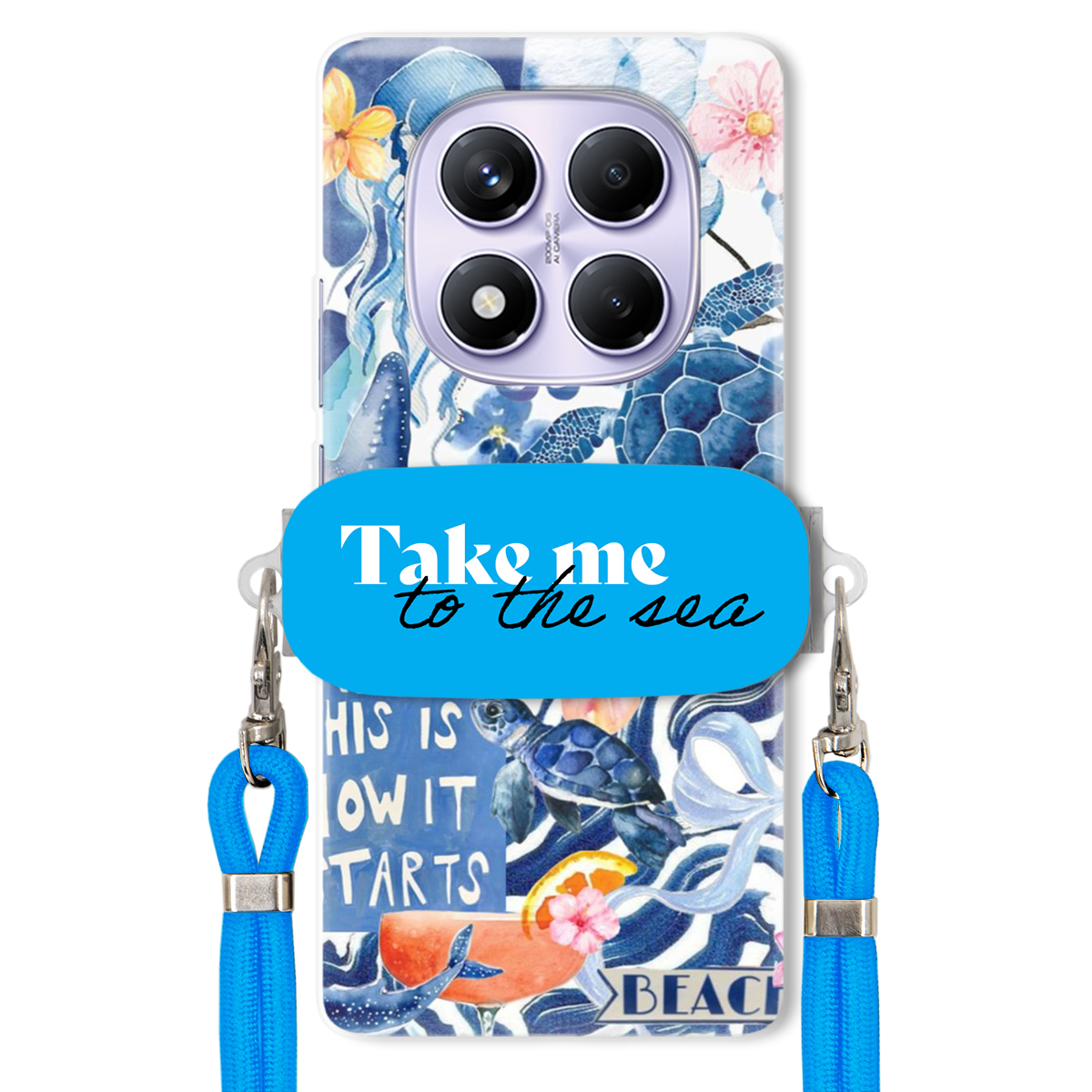 Puzdro pre Xiaomi Redmi Note 14 Pro 5G Vodítko Blue Držiak Take Me To The Sea