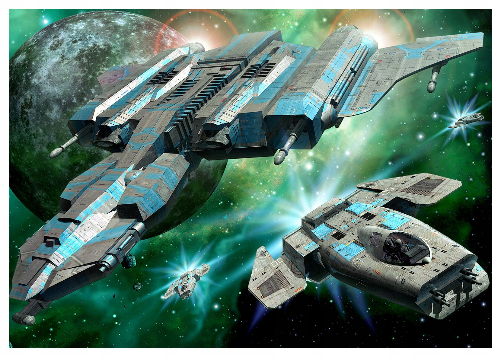 Vliesová fototapeta Vesmírná cesta mezi hvězdami a planetami 350x250 lepidlo