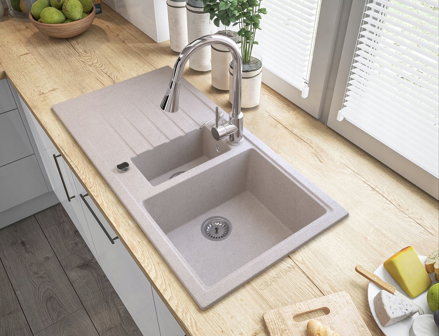 DOZOWNIK CHROMOWANY PŁYNU MYDŁA ZLEWOZMYWAK ZLEW Marka Granitan