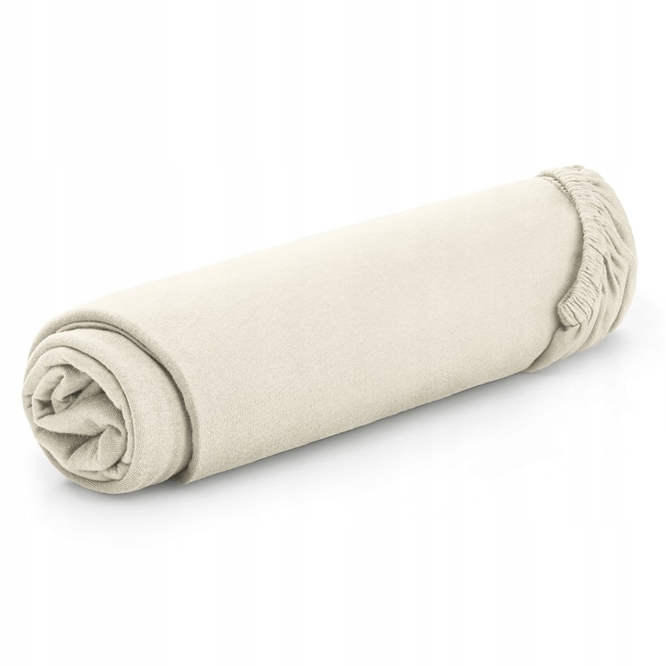 

Prześcieradło Jersey z Gumką 120x200 cm Kremowe