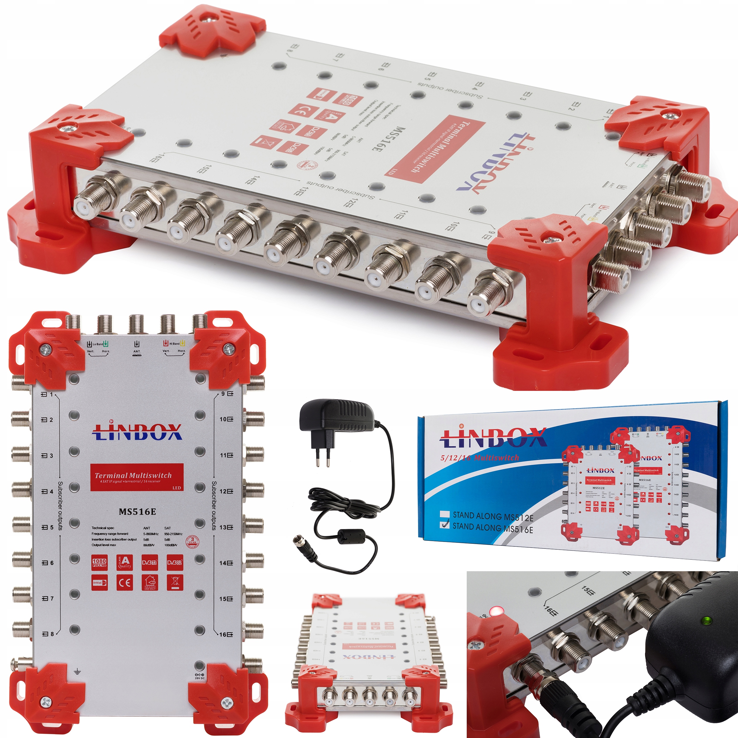 MULTISWITCH 5 WEJŚĆ 16 WYJŚĆ LINBOX 5X16 5/16