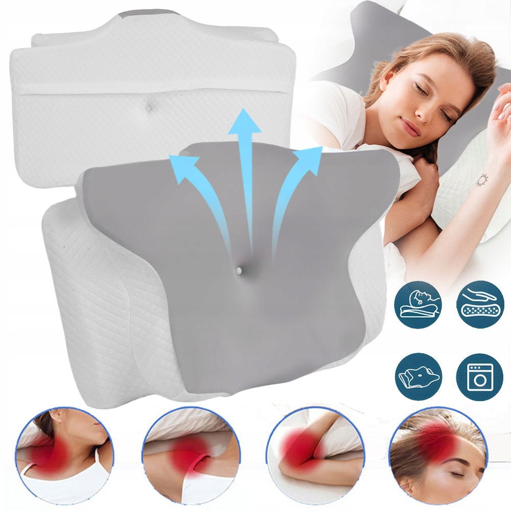 Poduszka Do Spania Na Boku I Brzuchu Ortopedyczna Profilowana Pianka Memory
