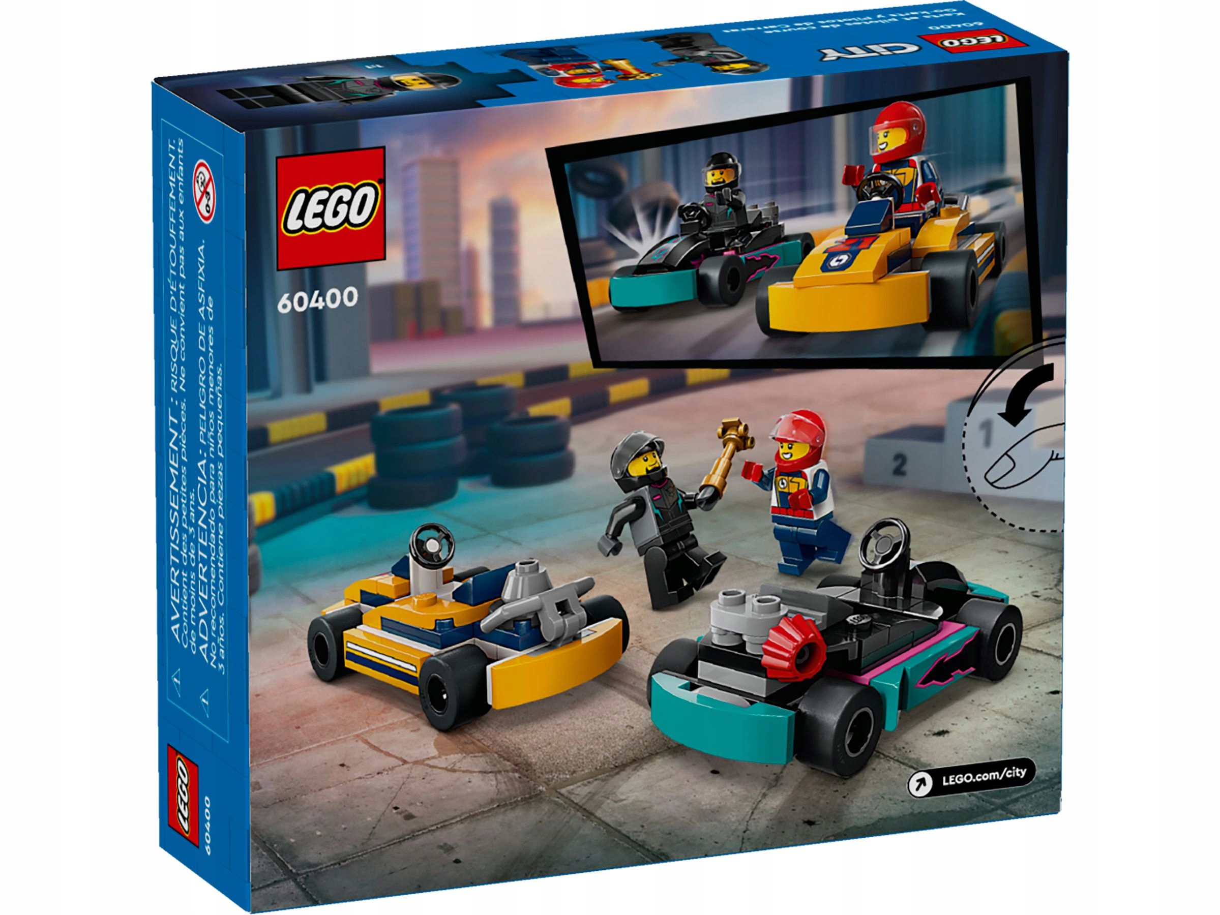 LEGO City 60400 Gokarty i kierowcy wyścigowi Seria Ruch drogowy