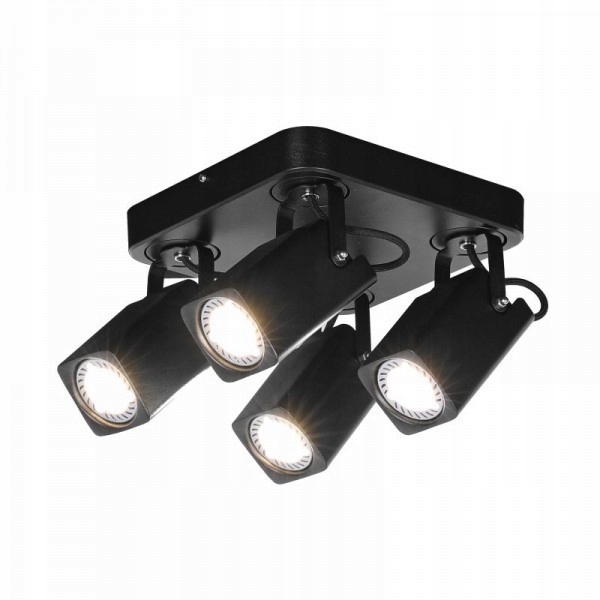 Dekoratívne stropné svietidlo čierne Daisy 4Q-BL spot 4-50W Ozzo