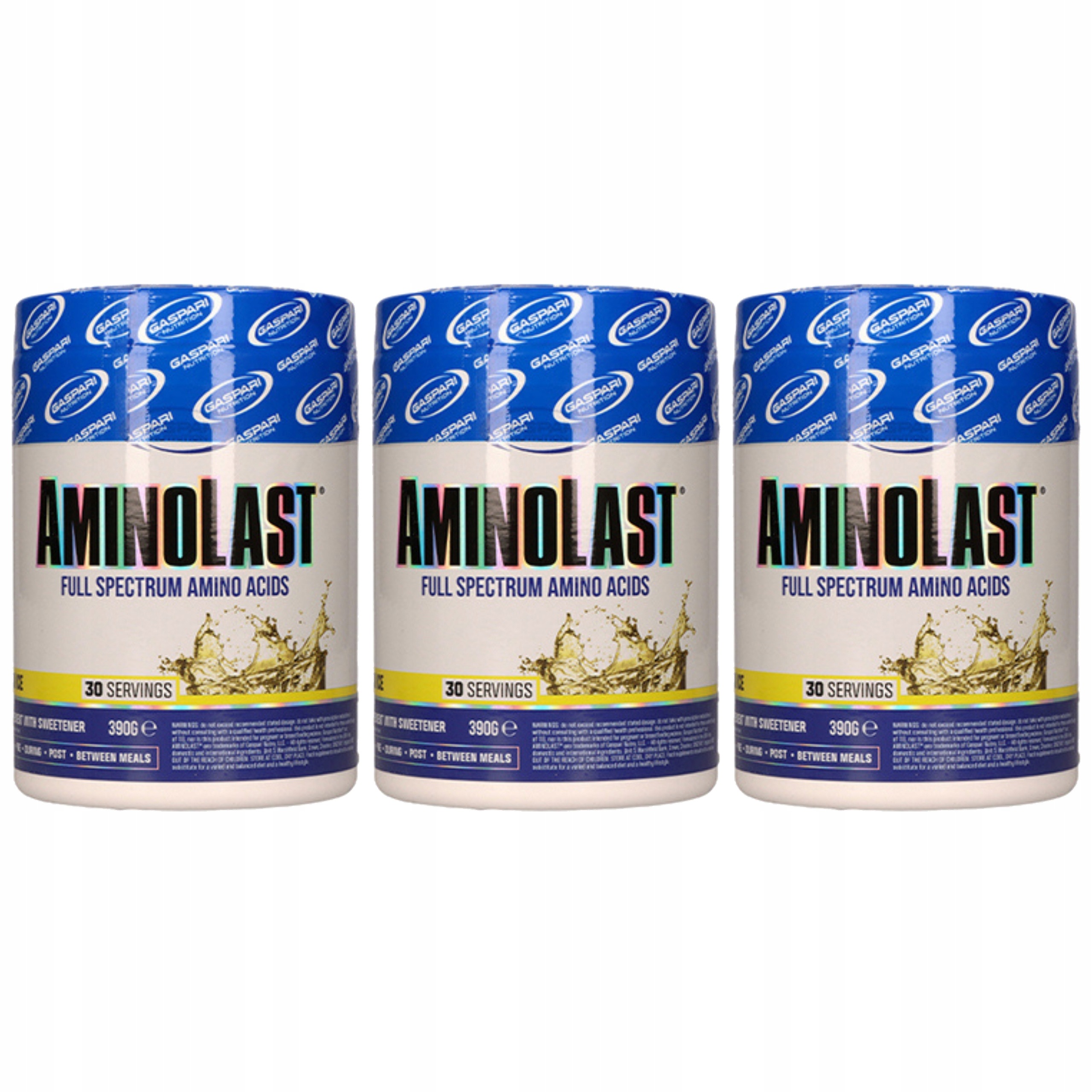 3 x Bcaa Aminokyseliny Eaa Elektrolyty Regenerace AminoLast 390 g Gaspari