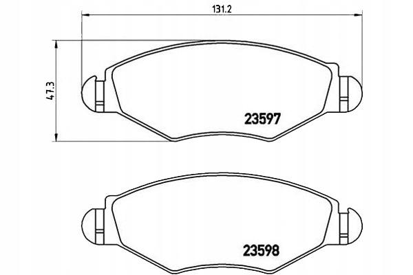 Brembo Brzdové Destičky Peugeot 206 1.4-1.9D 00-B