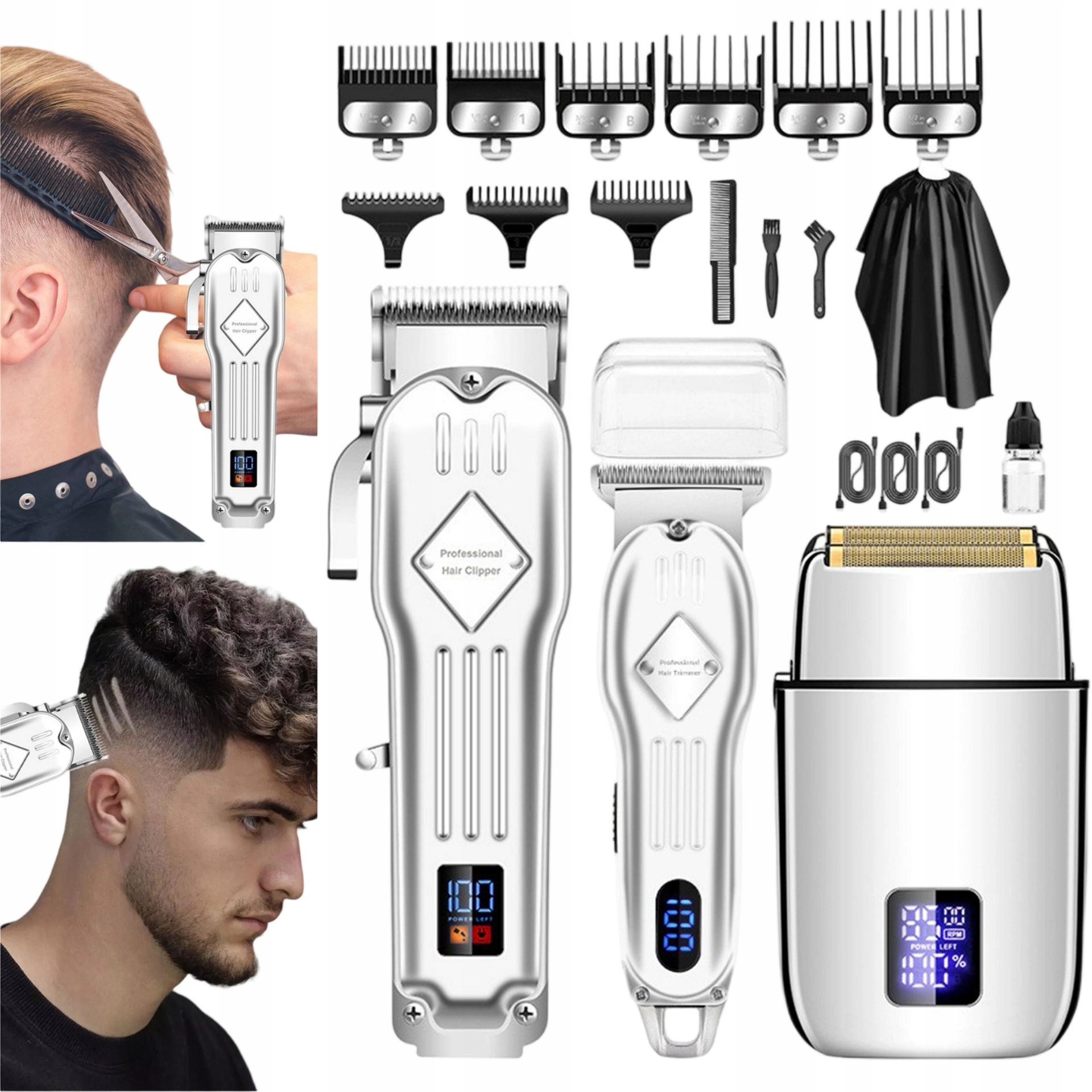 Maszynka Do Strzyżenia Włosów Trymer Do Brody Ciała Bezprzewodowa Usb Profesjonalny Moda