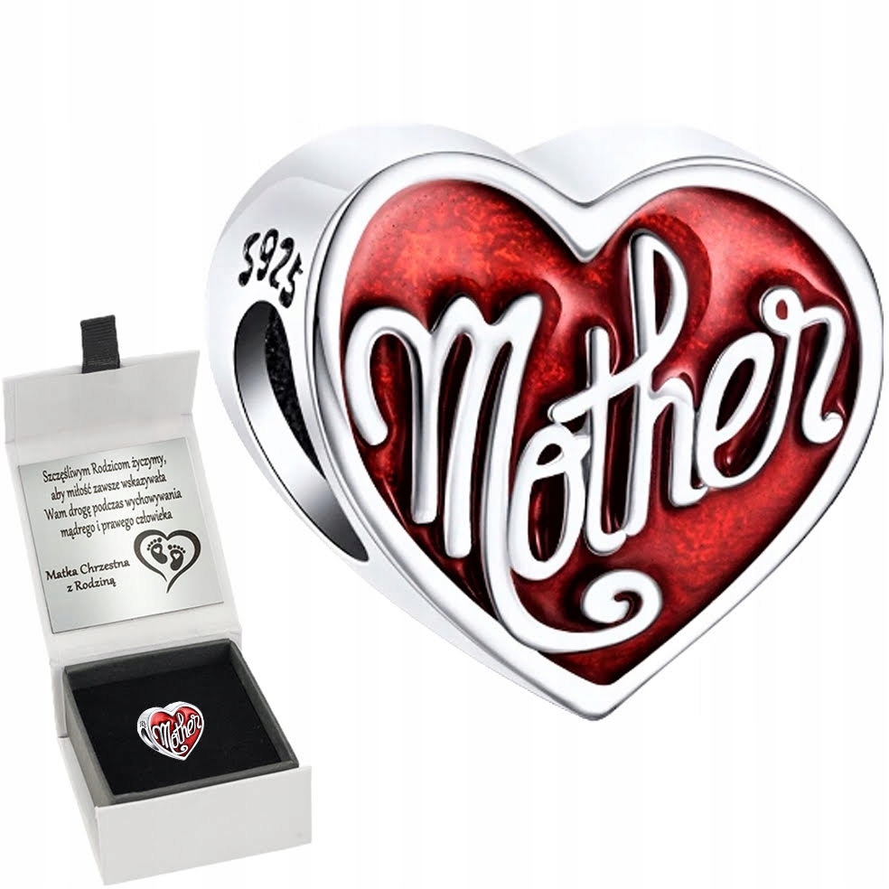 

Charms Dla Mamy Dzień Matki Srebro 925 Grawer