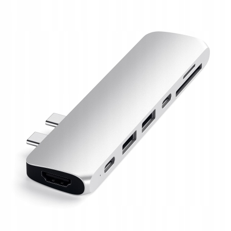 Satechi Pro Hub Adapter aluminiowy Hub USB-C do MacBook USB-A 4K HDMI SD