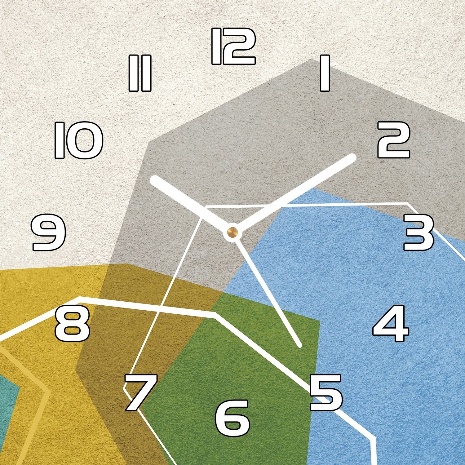 

Nowoczesny zegar szklany Figury geometryczne 30x30
