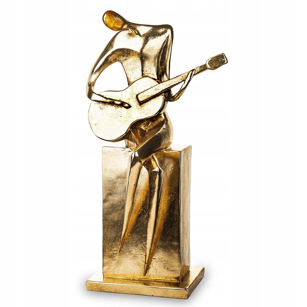 Figurka Gitarista Hudobník 45 cm Zlatá Gitara Koncert 40 50