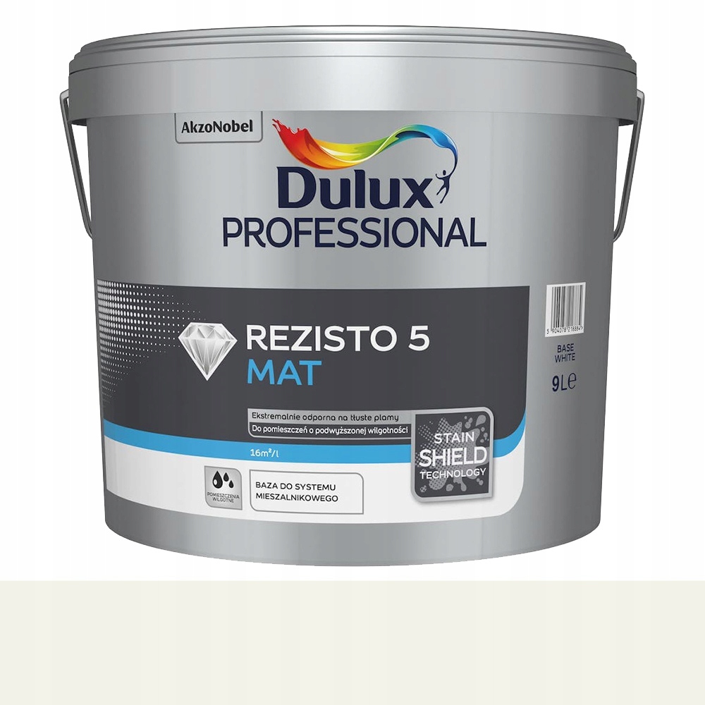 Barva Dulux Rezisto 5 4,44L Bezchybná bílá skvrnám odolná Professional