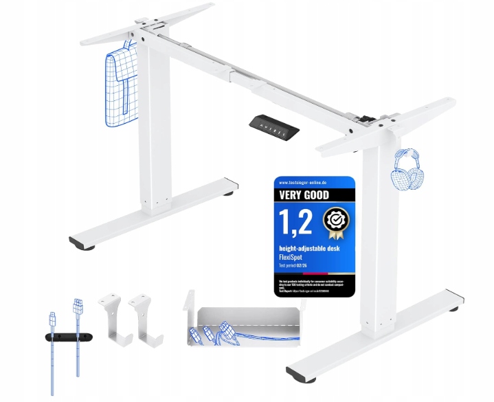 Rama Biurka Elektrycznego biały stelaż Regulacja wysokości szerokości