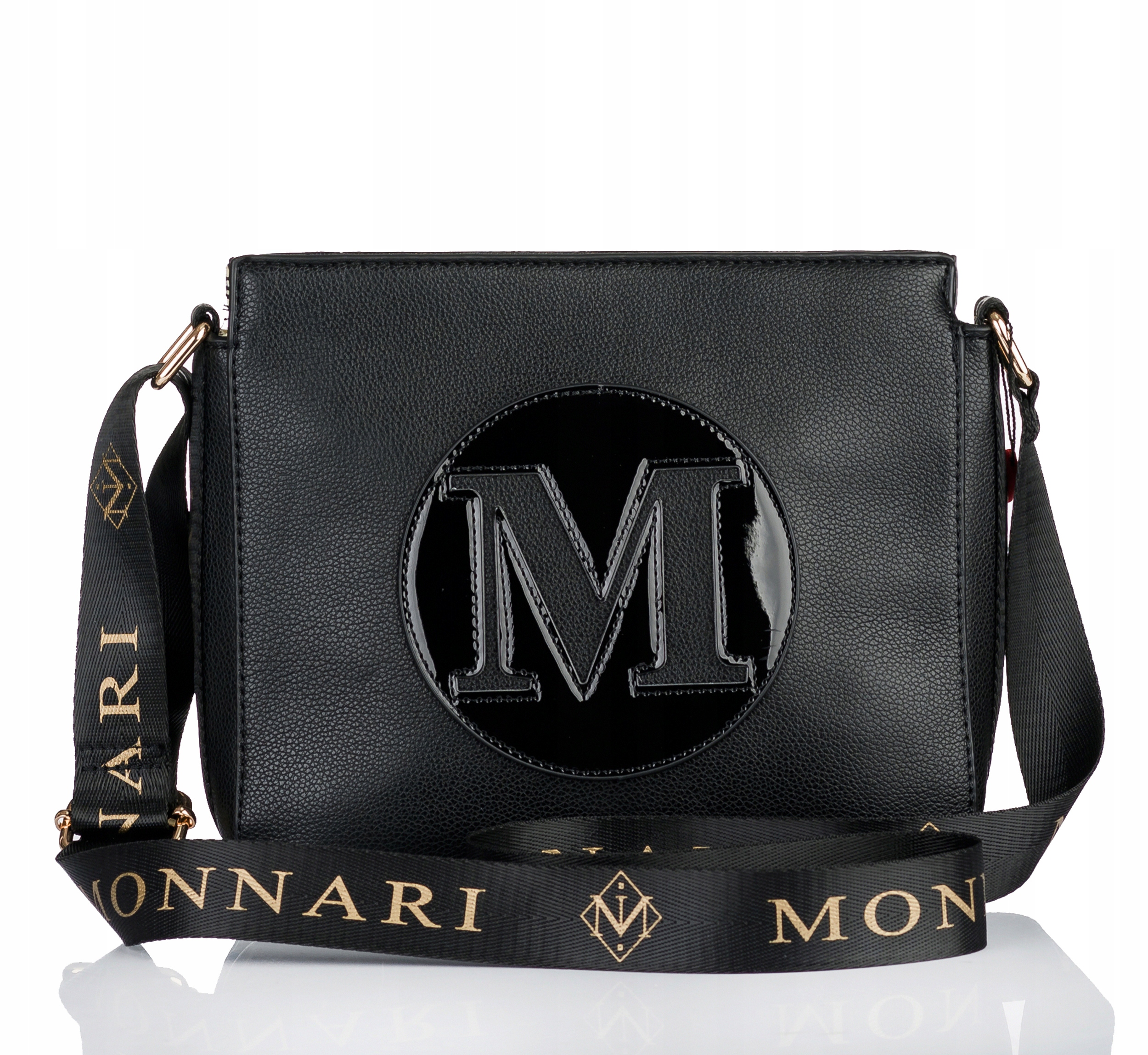 MONNARI Torebka na ramię LISTONOSZKA Pojemna PASEK LOGO PREMIUM Płeć kobieta