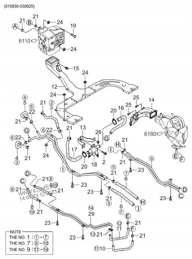 PRZEWODY RURA NAGRZEWNICY KIA CARNIVAL I II BENZYNA DIESEL