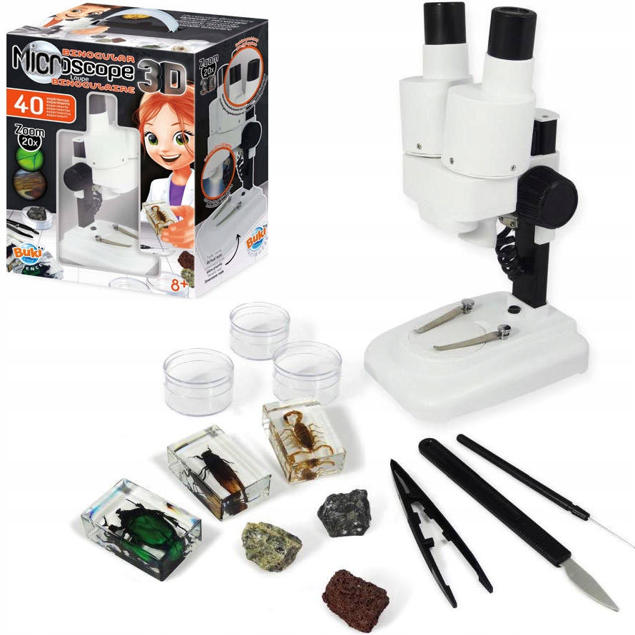 Mikroskop dwuokularowy 40 doświadczeń Buki Kod producenta MR500