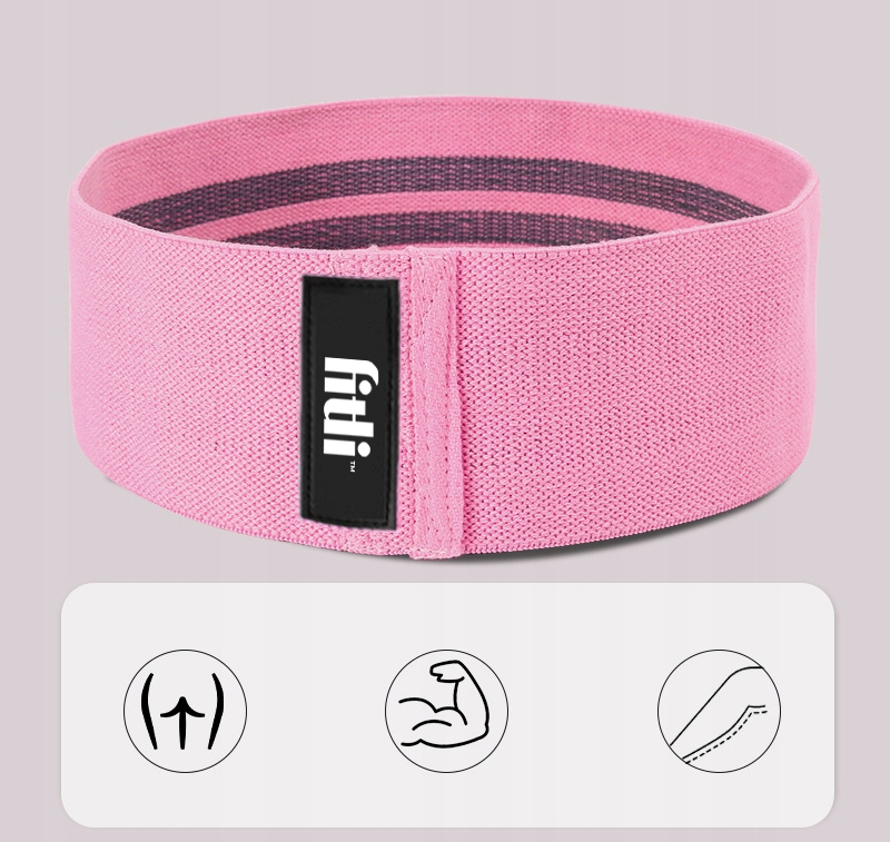 ZESTAW 3 GUMY OPOROWE DO ĆWICZEŃ MATERIAŁOWE HIP BAND MOCNE TAŚMY FITNESS Opór 1-37 kg