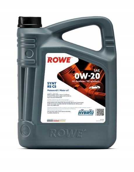 OLEJ ROWE HIGHTEC SYNT RS C5 0W-20 5L ROWE BMW LL-