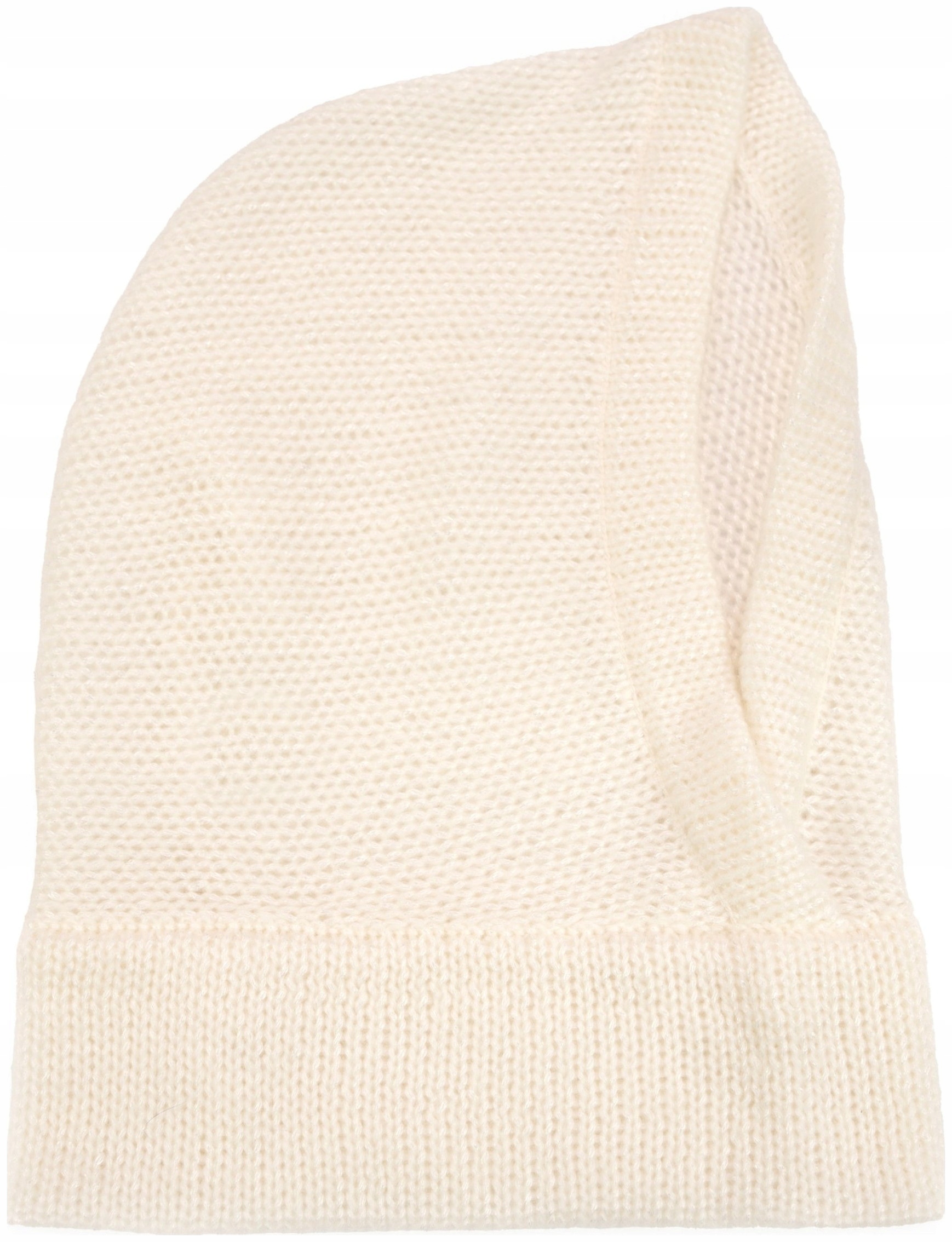 Dámská čepice Balaclava Kopica – kapuce místo čepice, polský merino Ecru