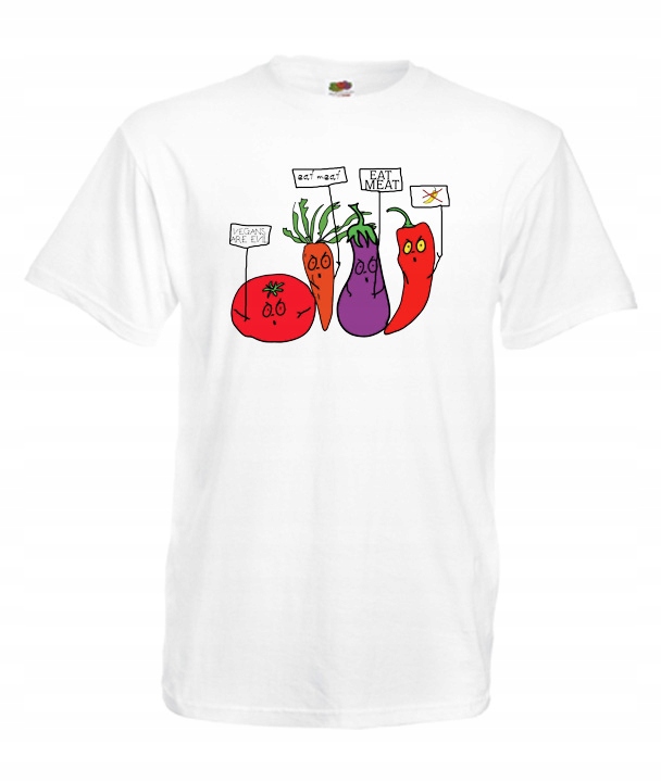 

XL Koszulka Męska Vegetarian Jedzenie Weganie