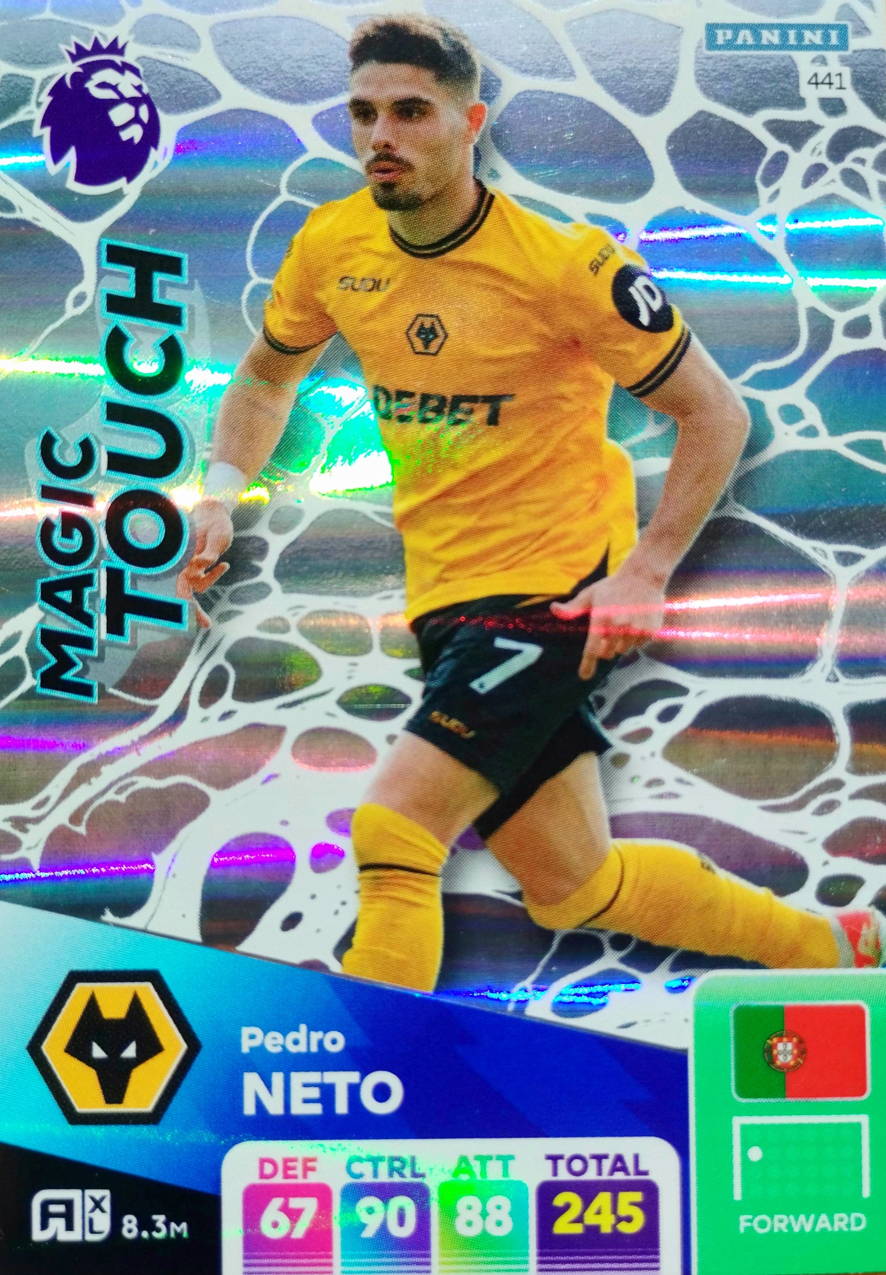 PREMIER LEAGUE 2025 MAGIC TOUCH 441 PEDRO NETO WOLVERHAMPTON