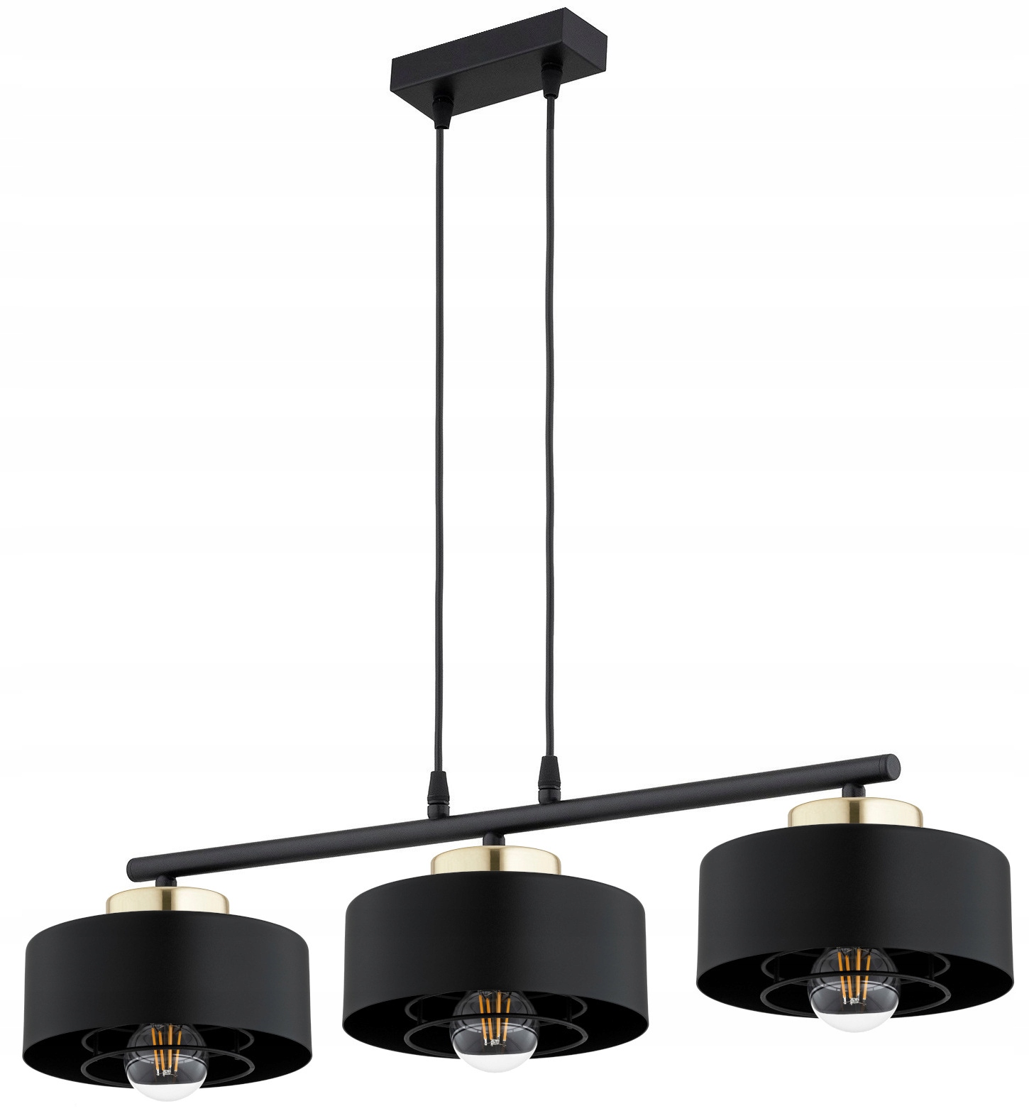 Lampa Wisząca Sufitowa Plafon Żyrandol Spring Czarna Loft Edison