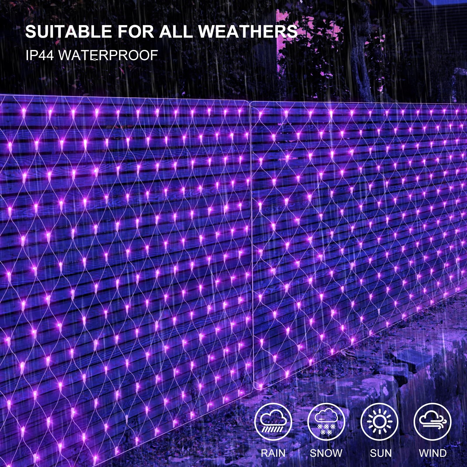 CORST LAMPKI DEKORACYJNE SIATKA GIRLANDA ŚWIETLNA 3X2M 200LED — miniatura 4