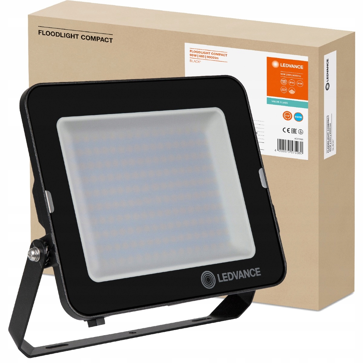 Галогенный светодиодный прожектор 90W 6500K черный LEDVANCE